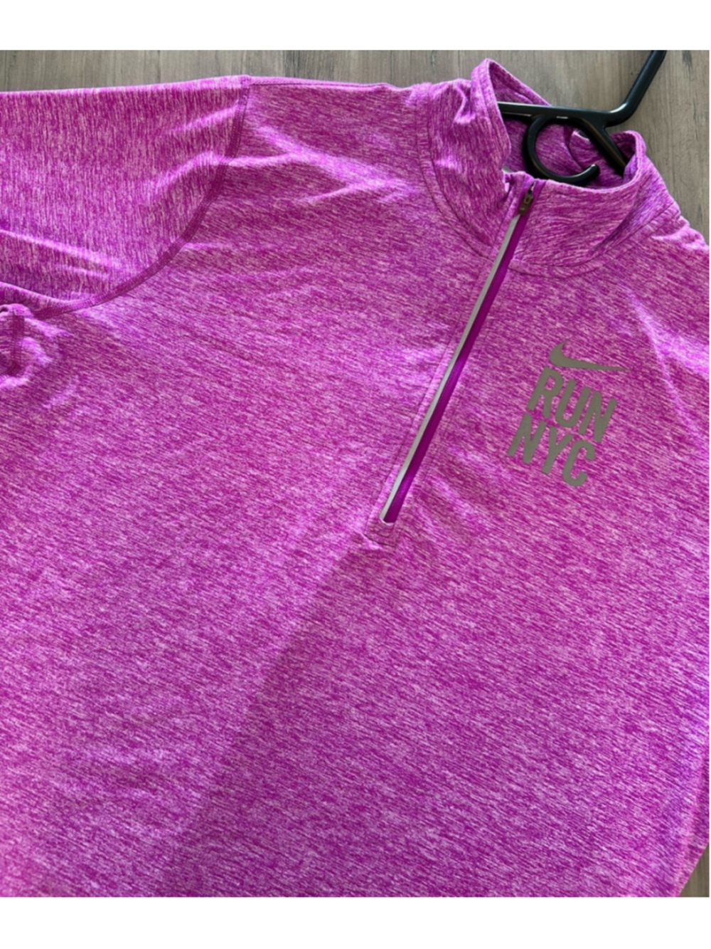 Nike Running RUN NYC Event New York Quarter Zip Pullover Top Womens XL